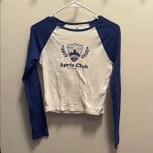Kids Blue and White Long Sleeve Shirt